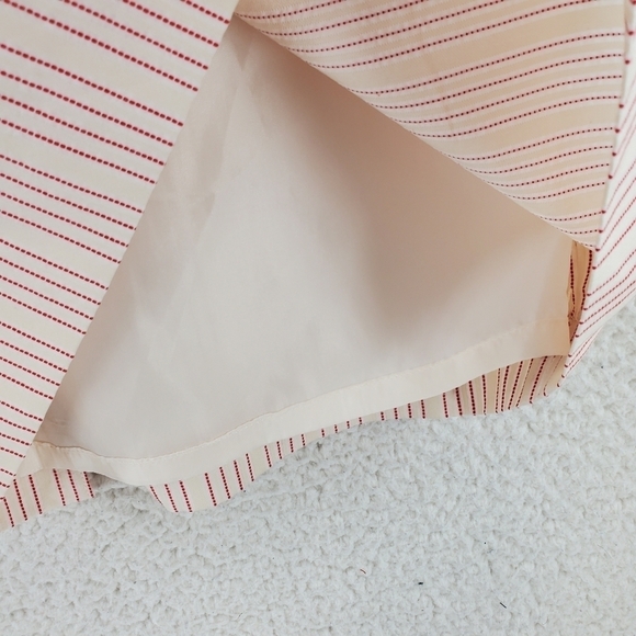 BCBG Blazer Skirt Textured Stripe Beige Red US M Chinese Sz 67-96 New New w/ Tag - Picture 11 of 15